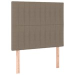 vidaXL Sommier à lattes de lit et matelas et LED Taupe 90x190 cm Tissu