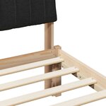 vidaXL Cadre de lit Marron et noir 200 x 200 cm Bois massif en pin