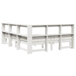 vidaXL Lit bibliothèque sans matelas blanc 140x190 cm bois pin massif