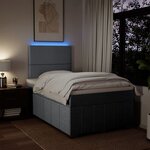 vidaXL Sommier à lattes de lit avec matelas Gris clair 120x200cm Tissu