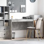 vidaXL Bureau Gris béton 100 x 50 x 76 cm Bois d'ingénierie