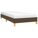 vidaXL Cadre de lit sans matelas marron foncé 100x200 cm tissu