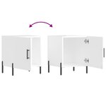 vidaXL Tables de chevet 2 Pièces blanc brillant 40x40x50 cm