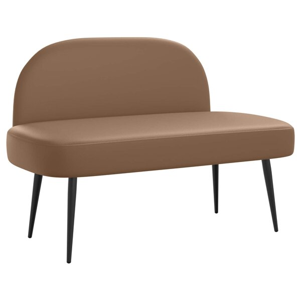 vidaXL Banc rembourré avec dossier Cappuccino 110 x 60 x 76 cm