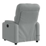 vidaXL Fauteuil de massage inclinable Gris clair Tissu