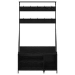 vidaXL Porte-vêtements Chêne noir 100 x 41 x 184 cm Bois d'ingénierie