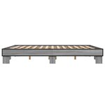 vidaXL Cadre de lit sans matelas sonoma gris 200x200 cm