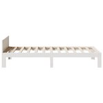 vidaXL Cadre de lit sans matelas blanc 80x200 cm bois massif de pin