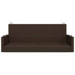 vidaXL Balancelle marron 119x56x48 cm résine tressée