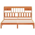 vidaXL Lit bibliothèque sans matelas cire marron 180x200 cm pin massif