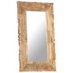 vidaXL Miroir 80x50 cm Bois de manguier massif