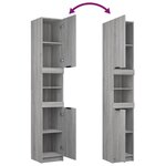 vidaXL Ensemble d'armoires de salle de bain 4 Pièces sonoma gris