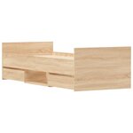 vidaXL Cadre de lit tête de lit et pied de lit chêne sonoma 75x190 cm