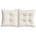 vidaXL Coussins de chaise à dossier bas lot de 6 crème mélangé tissu