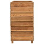 vidaXL Lit surélevé 100x40x72 cm bois de teck recyclé et acier