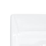 vidaXL Lavabo blanc 37x37x13 cm céramique carré