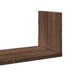 vidaXL Étagères murales 3Pièces chêne marron 58x18x18cm bois d'ingénierie