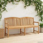vidaXL Banc en Bois Sculpté en Rose 150 x 60 x 90 cm Naturel