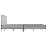 vidaXL Cadre de lit sonoma gris 140x190 cm bois d'ingénierie et métal