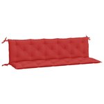 vidaXL Coussins de banc jardin lot de 2 rouge 180x50x7 cm tissu Oxford