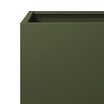 vidaXL Jardinières 2 Pièces vert olive 40x40x40 cm acier