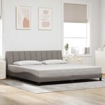 vidaXL Cadre de lit sans matelas taupe 200x200 cm tissu