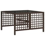 vidaXL Salon de jardin d'angle et coussins 3 Pièces marron résine tressée