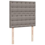 vidaXL Sommier à lattes de lit avec matelas Taupe 90x200 cm Tissu