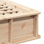 vidaXL Cadre de Lit Rangement Élevé  140 x 200 cm en Pin Massif