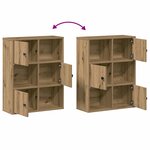 vidaXL Bibliothèque chêne artisanal 60x24x76 5 cm bois d'ingénierie