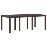 vidaXL Ensemble de salle à manger pour jardin 9 Pièces Marron Rattan Polt