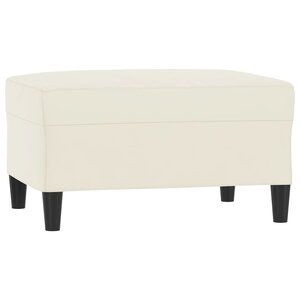 vidaXL Repose-pied Crème 70x55x41 cm Velours