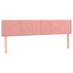 vidaXL Tête de lit à LED Rose 160x5x78/88 cm Velours