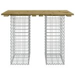 vidaXL Table de jardin Gabion Design 100x70x72 cm Bois de pin imprégné