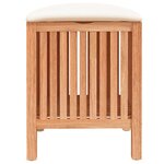 vidaXL Tabouret de salle de bain 40 5x40x52 cm Bois massif de noyer