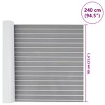 vidaXL Tapis de bateau Rayé Gris clair et blanc 240 x 90 cm EVA