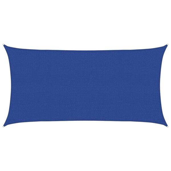 vidaXL Voile d'ombrage 160 g/m² rectangulaire bleu 2 5x5 m PEHD