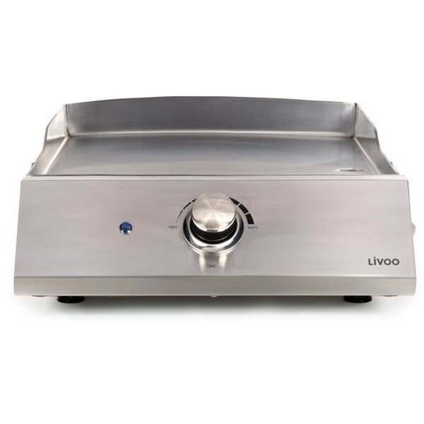 Plancha électrique inox 2800W - Plaque amovible en inox - Thermostat ajustable