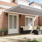vidaXL Auvent Gris clair 500 x 300 x 165 cm Polyester et métal