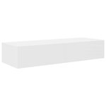vidaXL Étagère murale avec tiroirs blanc 100x36x19cm bois d'ingénierie