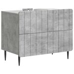 vidaXL Cabinet de chevet Gris béton 62 x 34 5 x 49 5 cm