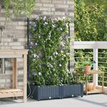 Bacs de jardin vidaXL avec système d'irrigation par eau 2 Pièces Gris