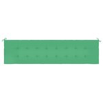 vidaXL Coussin de banc de jardin vert 200x50x3 cm tissu oxford