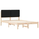 vidaXL Cadre de lit avec tête de lit rembourrée Noir 120 x 190 cm