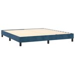 vidaXL Sommier à lattes de lit et matelas Bleu foncé 180x200cm Velours