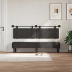 vidaXL Tête de lit suspendue Noir PU antique