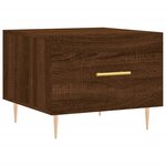vidaXL Tables basses 2 Pièces chêne marron 50x50x40 cm bois d'ingénierie