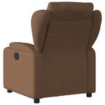 vidaXL Fauteuil inclinable électrique Marron Tissu