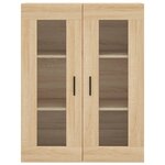vidaXL Buffet haut Chêne sonoma 69 5x34x180 cm Bois d'ingénierie