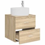 vidaXL Vanité de lavabo mural Chêne Sonoma 49 5 x 44 5 x 65 5 cm
